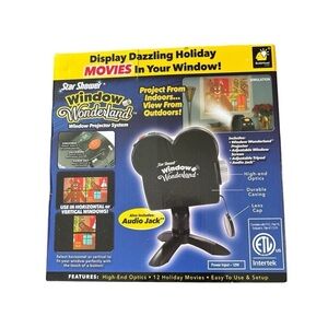Star Shower Window Wonderland Window Projector 12 Holiday Movies Christmas Show
